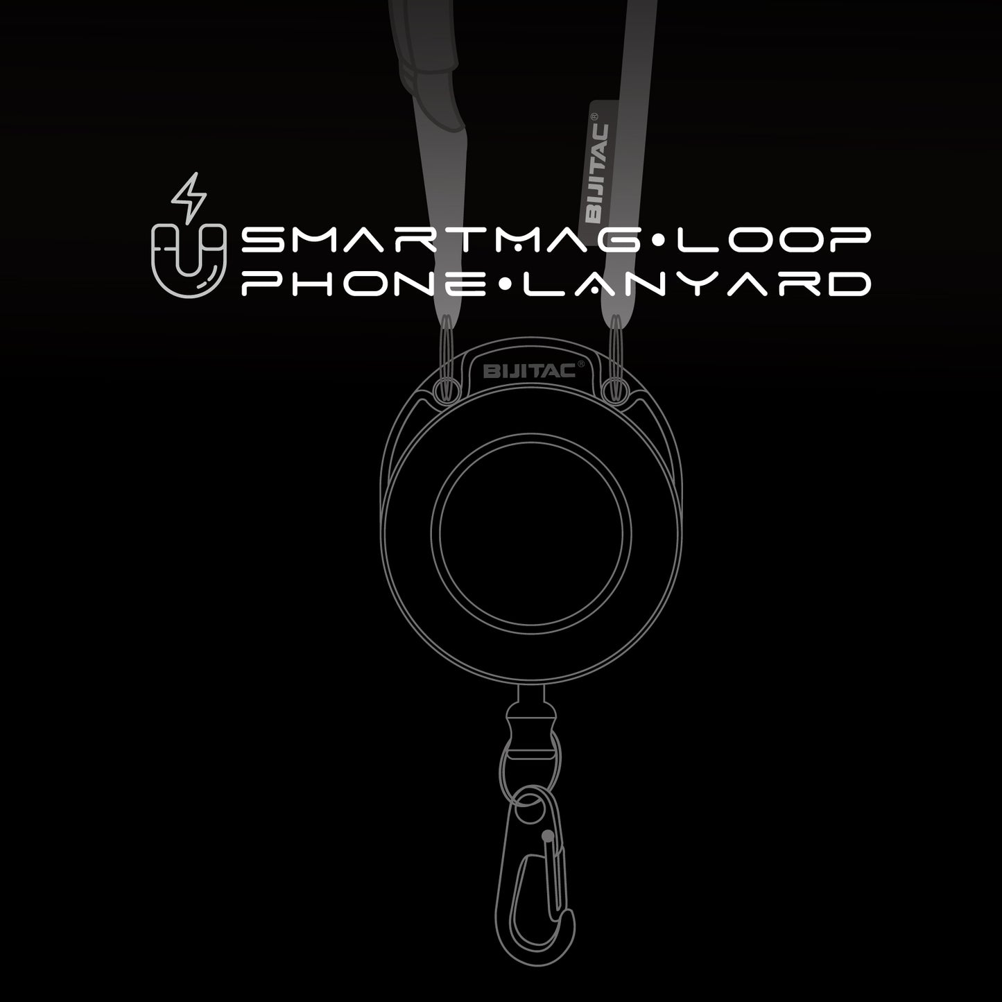 BIJITAC A1.0SmartMagnetic Loop Multiple Phone Lanyard